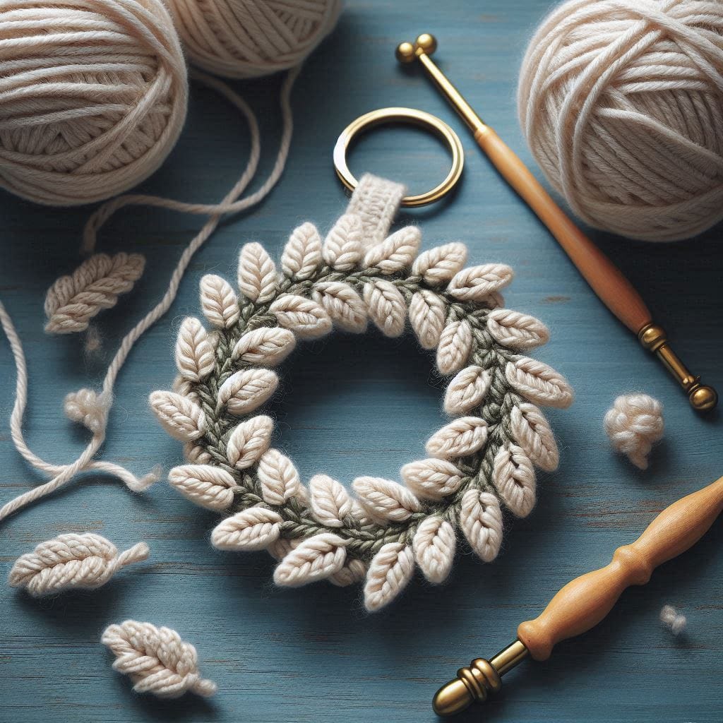 Crochet Wreath Keychain