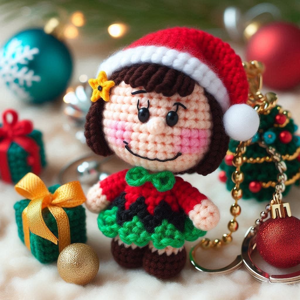 Crochet Lucy Keychain