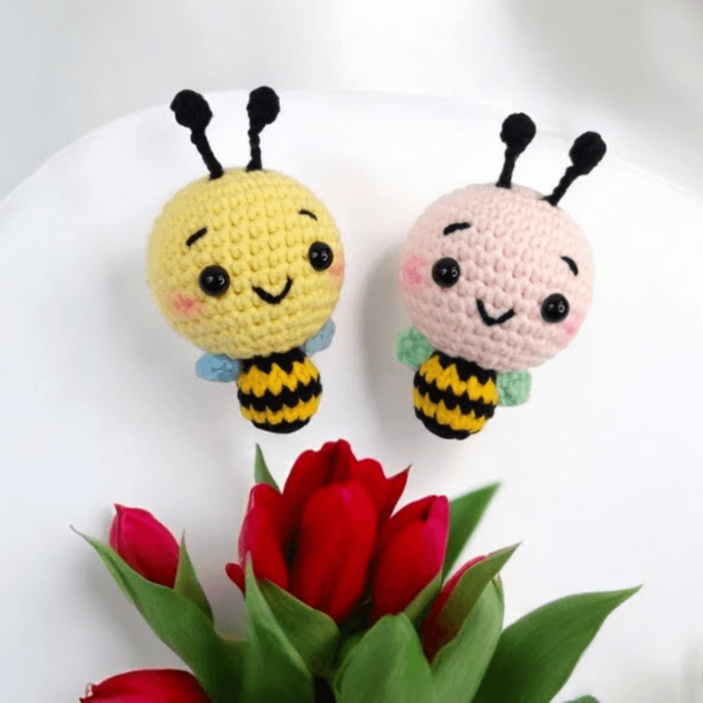 Crochet Bee Keychain