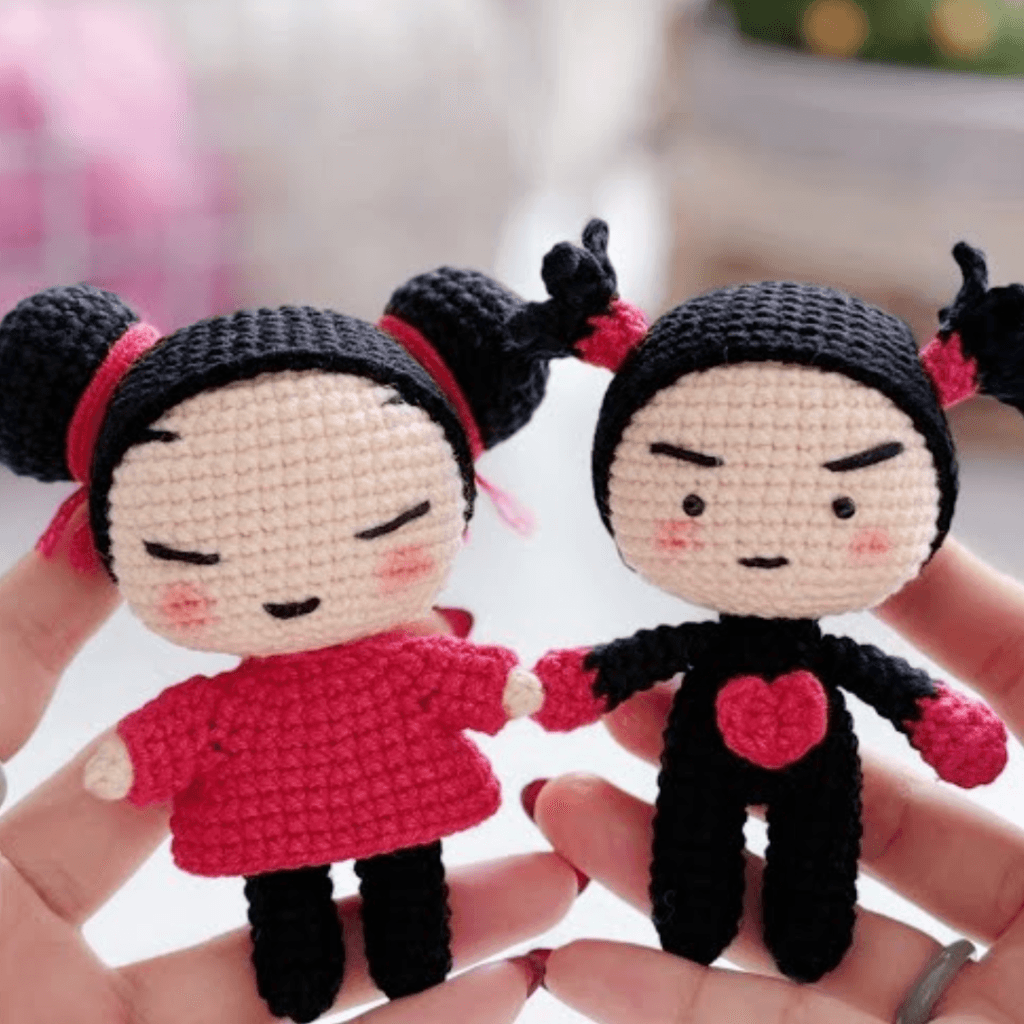 Pucca and Garu-Amigurumi