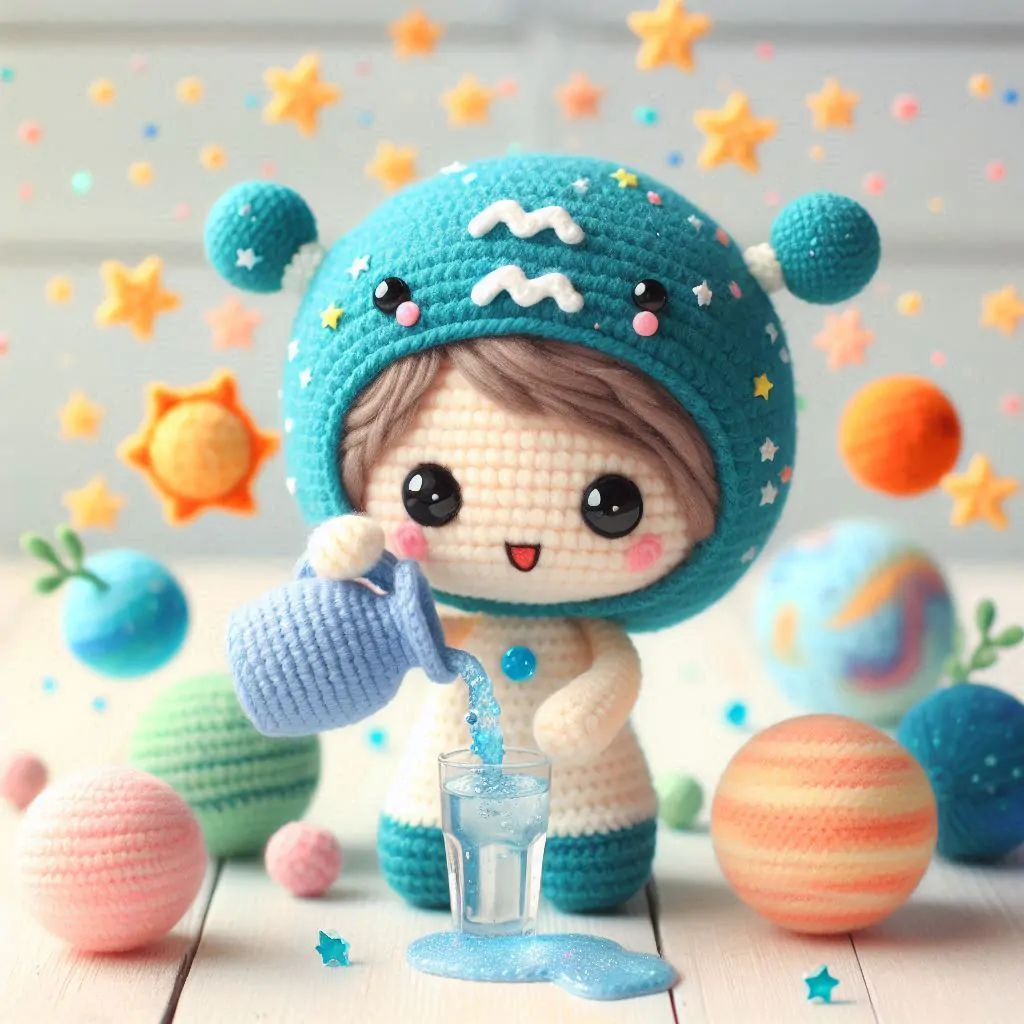 Aquarius Zodiac Sign Amigurumi