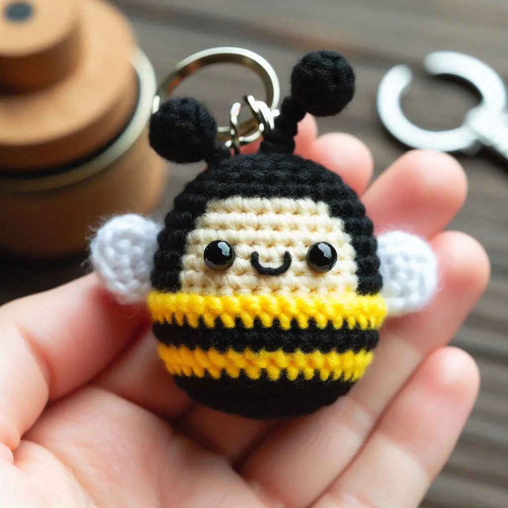 Amigurumi Bee Keychain