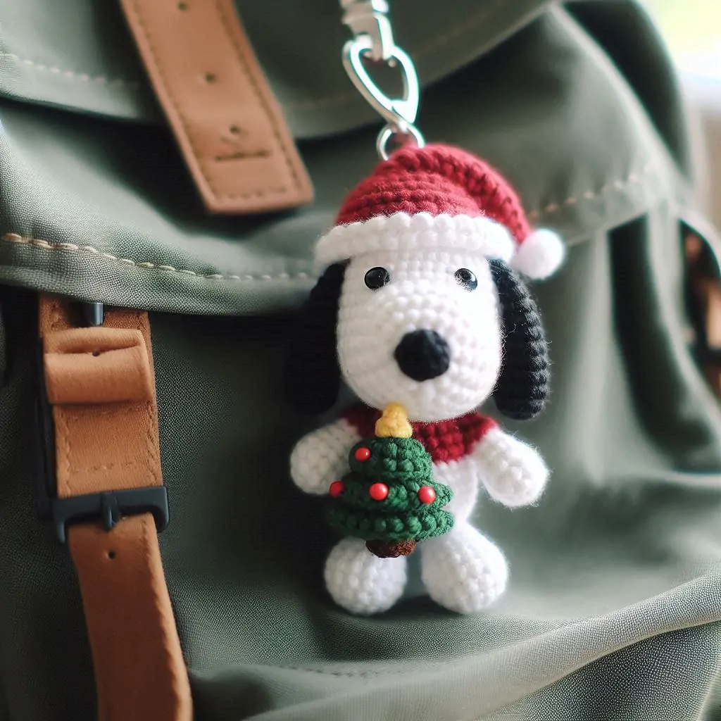 Crochet Snoopy Keychain