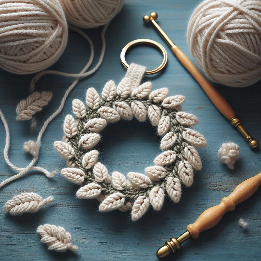 Crochet Wreath Keychain