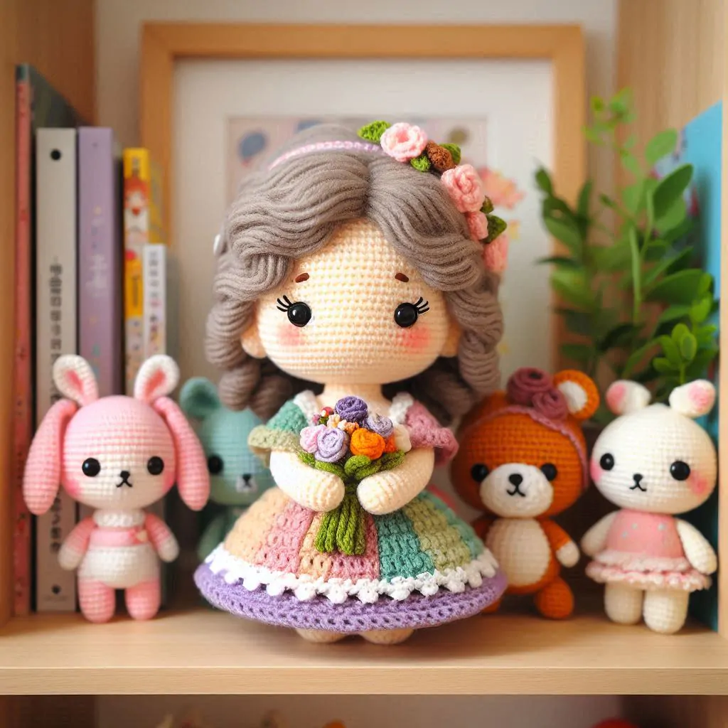 Crochet Amigurumi Flower Doll