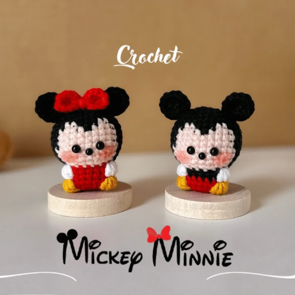 Crochet Mickey and Minnie mouse